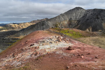 Colorful mountains, landscape view of rocks