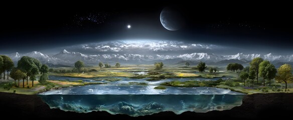 The biosphere is an intricate dynamic system sustaining diverse life forms on earth.