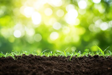 Grass roots deeply embedded in rich dark soil closeup