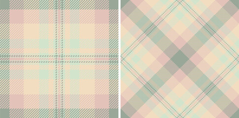 Elegant pastel plaid patterns, perfect for textile design, fashion, or website backgrounds.  Two variations offer versatile options for a soft, sophisticated aesthetic.