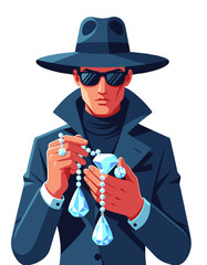 Sleuth Diamond Thief Mastermind Conspiracy Shadowy Spy Heist Crime