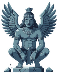 Obraz premium Garuda Deity Statue Mythological Figure Hinduism Buddhist Symbol