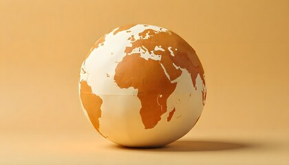 earth globe on gold