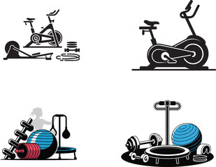 Exercise equipment collection exercise bike elliptical