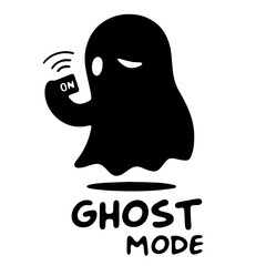 Ghost mode illustration for halloween spooky season 