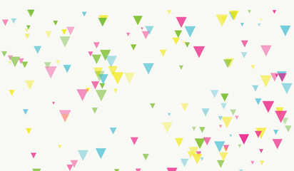 Colorful confetti and party streamers form a seamless vector pattern against a white background, perfect for a birthday celebration or holiday decoration