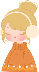 girl with earmuff in winter