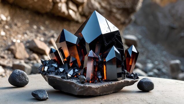 Brookite &ndash; Switzerland, Beautiful Natural Stones That Spark Curiosity with Their Tetragonal Crystals and Earthy Tones, Discovered High in the Pristine Swiss Alpine Mountains