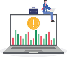 FinTech technology, business information system, edge computing concept with tiny people.  © vector mall