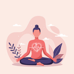 yoga in the lotus position