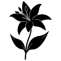  lily-silhouette vector design 