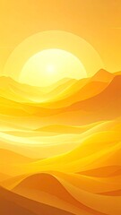 Obraz premium Golden Desert Sunrise Landscape.
