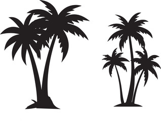 Fototapeta premium palm trees silhouettes
