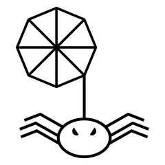 spider web icon and spider animal, for Halloween event