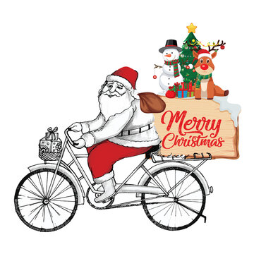 santa claus riding a sleigh
