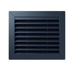 Dark Gray Air Vent Cover with Louvers in a Clipping Path for HVAC Ventilation Systems