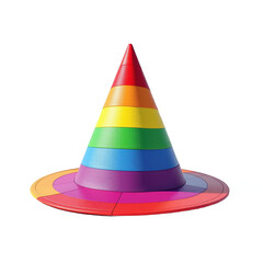 Colorful LGBTI Pride Cone Mask with Transparent Background for Pride Celebrations