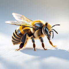 bee on white background