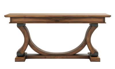 Elegant wooden console table design home interior furniture modern living space side view contemporary style