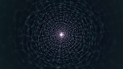 Abstract network of connected dots forming a sphere. - Powered by Adobe