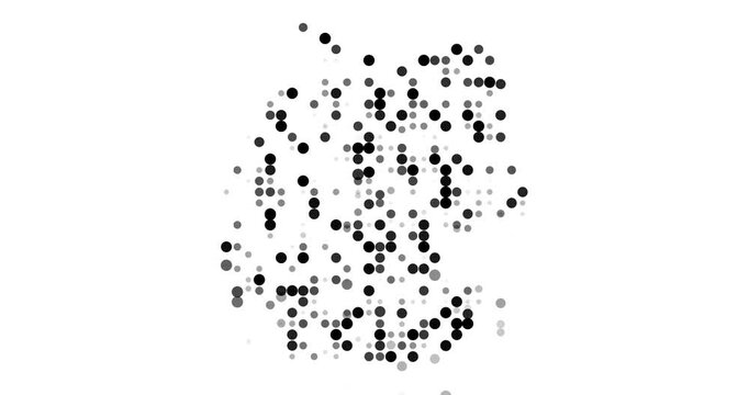 Germany Map Emerging From Generative Circle Motion