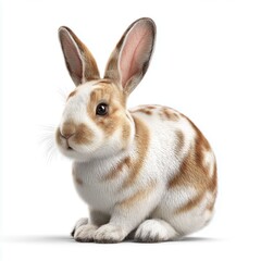 Obraz premium Cute bunny rabbit isolated on white background cut out png, white background cut out png