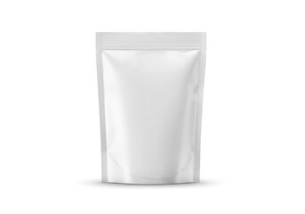 Sleek, modern white pouch packaging mockup ready for your custom branding and product display