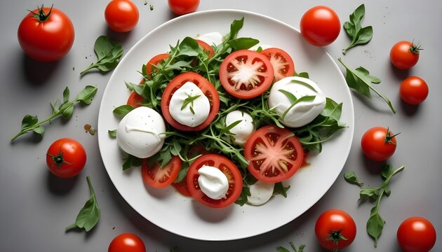 Fresh Caprese Salad with Tomatoes and Mozzarella - Powered by Adobe