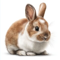 Obraz premium Cute bunny rabbit isolated on white background cut out png