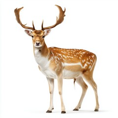 Obraz premium Fallow deer isolated on white background cut out png