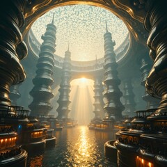 Artistic display of indoor scenes