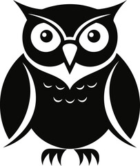 Owl silhouette black icon