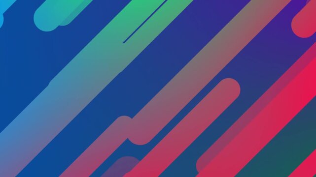 Diagonal Rounded Rectangles with Color Gradient on Dark Blue Background abstract