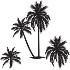 set of palm trees