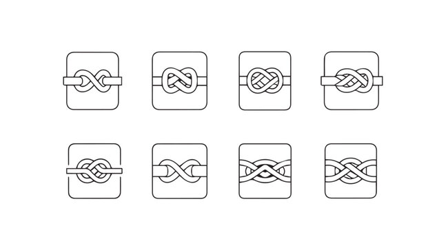 Vector art of knots in square frame
