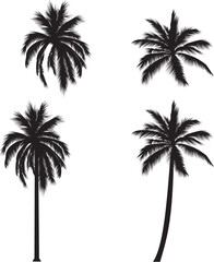 set of palm trees