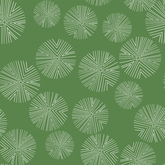 Seamless floral pattern based on traditional folk art ornaments. Colorful flowers on color background. Scandinavian style. Sweden nordic style. Vector illustration. Simple minimalistic pattern.