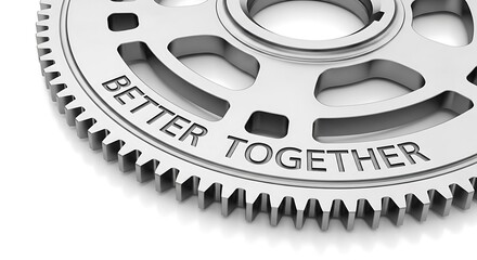 Synergy Through Teamwork Gears.
