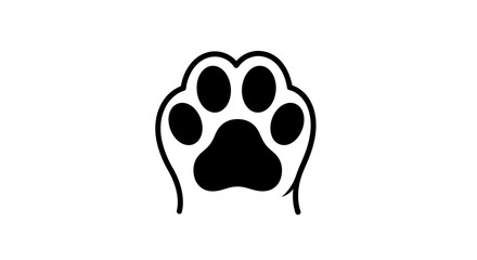 Adorable paw print illustration perfect for pet lovers, grooming services, veterinary clinics, and animal shelters looking for a cute and simple symbol