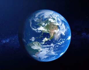 Obraz premium Earth Planet in Space Dark Background