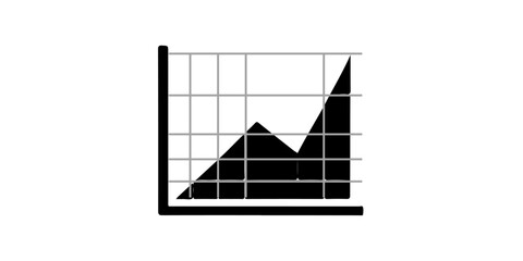 Growing bar graph icon with arrow going up. Progress bar. Growing graph icon graph sign. Chart increase profit. Growth success arrow icon.