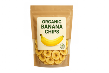 Organic banana chips stand up pouch bag