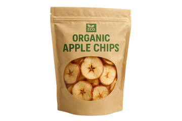 Organic apple chips in stand up pouch packaging