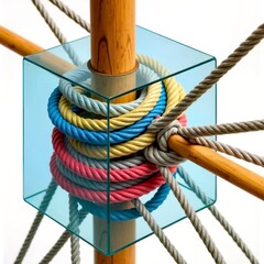 Art scene of colored knots