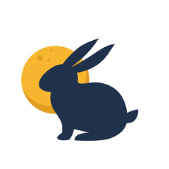 Cute Rabbit and Moon Illustration for Chuseok / Mid Autumn Festival