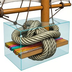The artistic image of knot display
