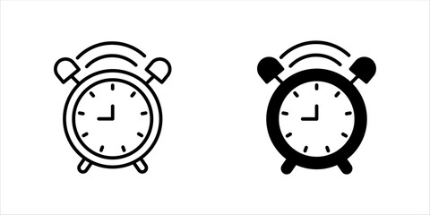 Fire alarm line icon set, intruder alarm and security, vector graphics, a linear pattern on a white background, eps 10.