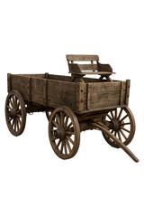 Fototapeta premium Antique Wooden Wagon High quality Realistic image.