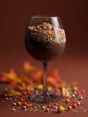 glass of chocolate mouss