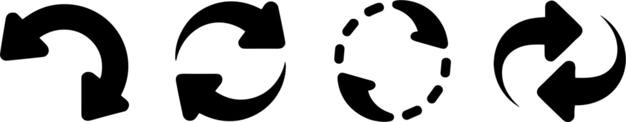 Circular Arrows Set for Looping and Recycling Concepts